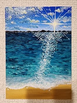 Amazon.co.jp: アクリル画 風景画 海 アート 海の絵 絵画
